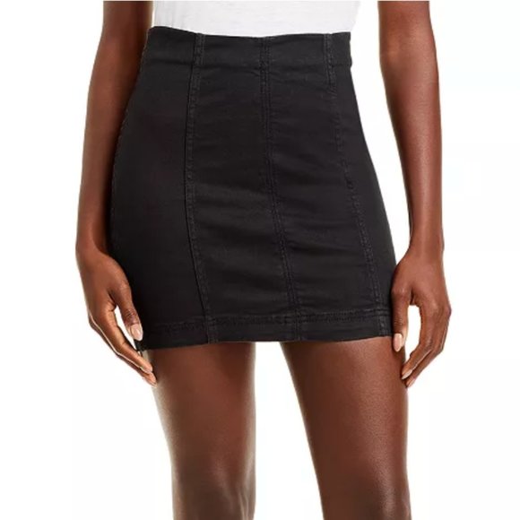 Free People Dresses & Skirts - Free People Modern Femme Denim Mini Skirt in Black